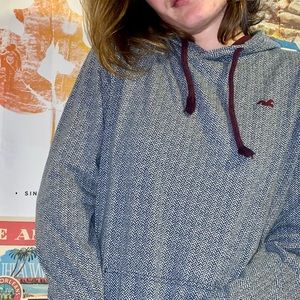 Black White and Red Hollister Hoodie